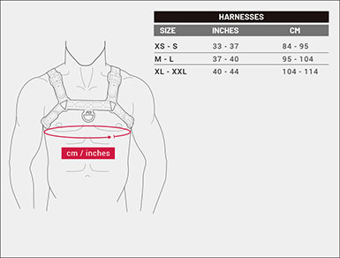 size-chart Addicted Harness