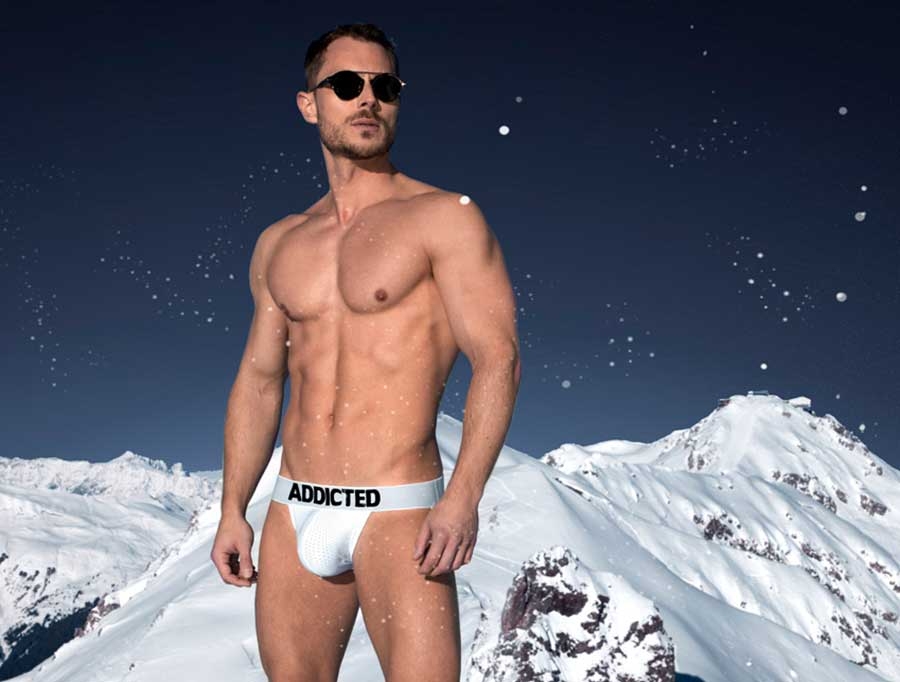 Men's briefs in snow white AD466 in the ADDICTED fashion collection