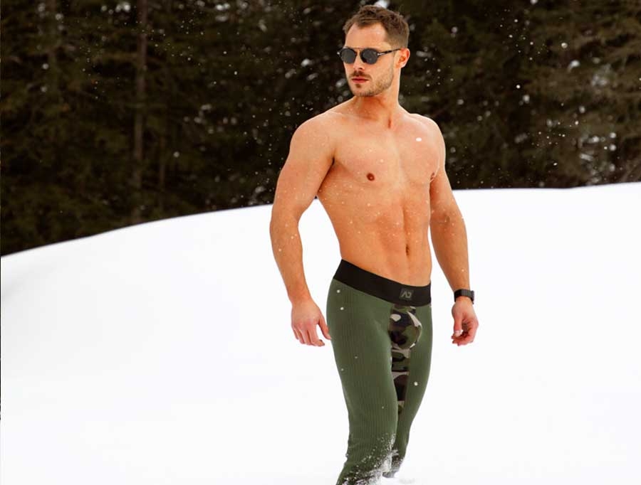 Men's leggings in camouflage AD781 in the ADDICTED fashion collection